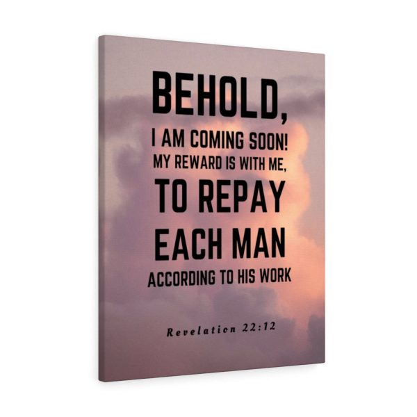 Scripture Canvas I Am Coming Soon Revelation 22:12 Christian Bible Verse Meaningful Framed Prints, Canvas Paintings