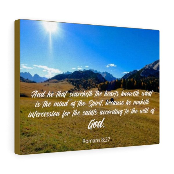 Scripture Canvas The Will of God Romans 8:27 Christian Bible Verse Meaningful Framed Prints, Canvas Paintings - Image 3