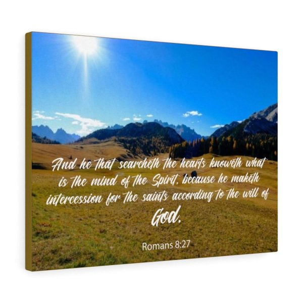 Scripture Canvas The Will of God Romans 8:27 Christian Bible Verse Meaningful Framed Prints, Canvas Paintings