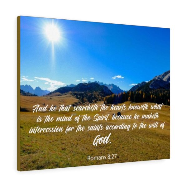 Scripture Canvas The Will of God Romans 8:27 Christian Bible Verse Meaningful Framed Prints, Canvas Paintings - Image 5