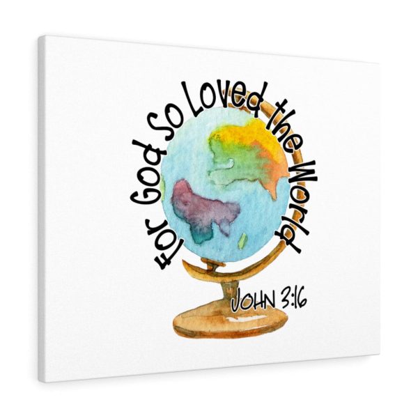 Scripture Canvas For God So Loved The World John 3:16 Christian Bible Verse Meaningful Framed Prints, Canvas Paintings