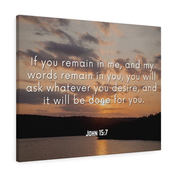 Scripture Canvas Remain In Me John 15:7 Christian Bible Verse Meaningful Framed Prints, Canvas Paintings - Image 2