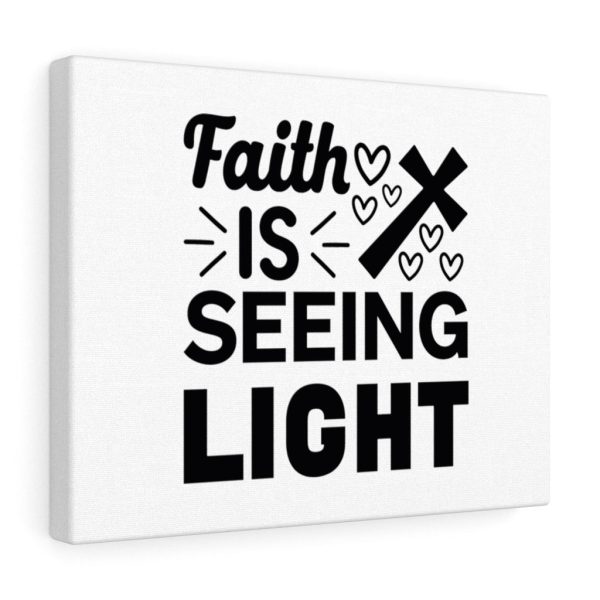 Scripture Canvas Faith Is Seeing Light Christian Wall Art Bible Verse Meaningful Framed Prints, Canvas Paintings - Image 2