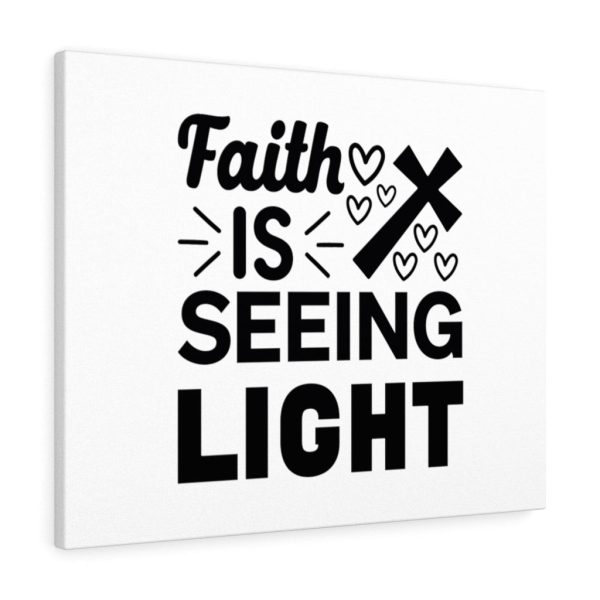 Scripture Canvas Faith Is Seeing Light Christian Wall Art Bible Verse Meaningful Framed Prints, Canvas Paintings