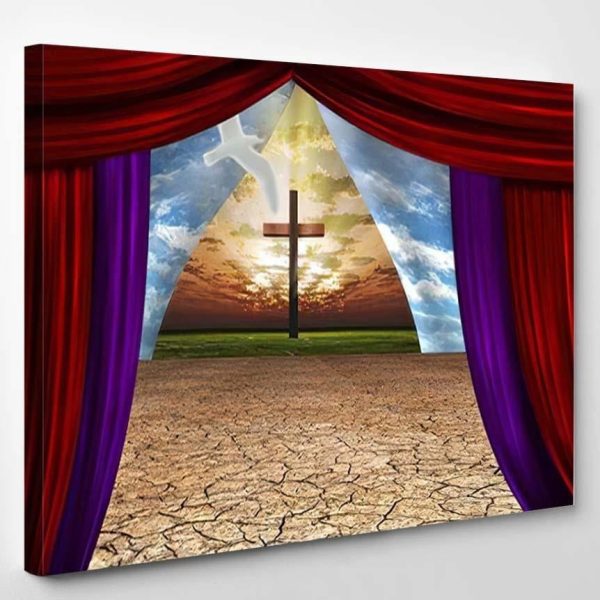 Beyond Curtains Desert Land Light Jesus Christian Premium Multi Canvas Prints, Multi Piece Panel Canvas Luxury Gallery Wall Fine Art Print