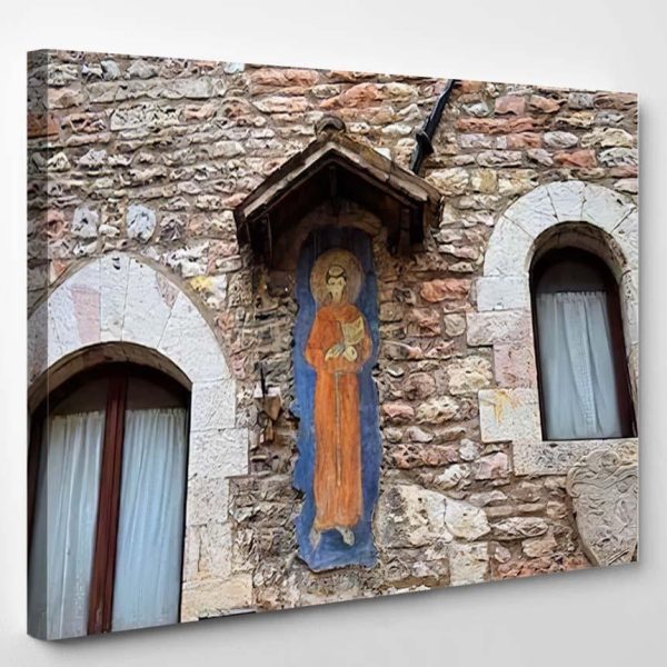 Jesus Painting On Wall Assisi Jesus Christian Premium Multi Canvas Prints, Multi Piece Panel Canvas Luxury Gallery Wall Fine Art Print