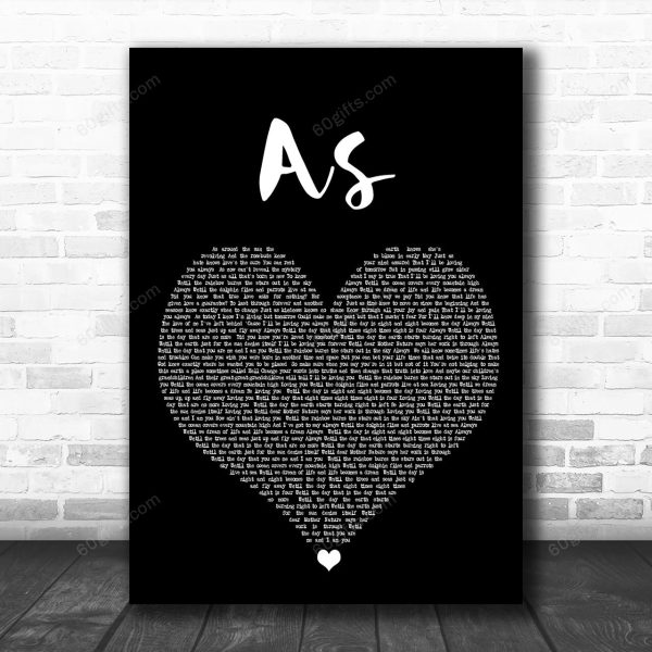 Stevie Wonder As Black Heart Song Lyric Music Art Print - Canvas Print Wall Art Home Decor