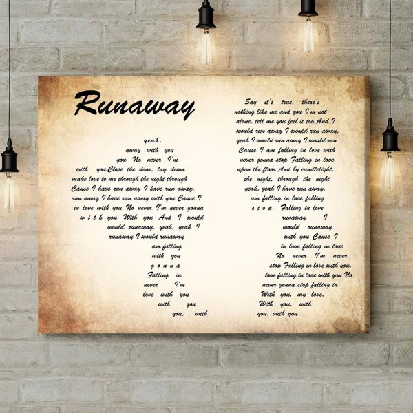 The Corrs Runaway Man Lady Couple Song Lyric Art Print - Canvas Print Wall Art Home Decor