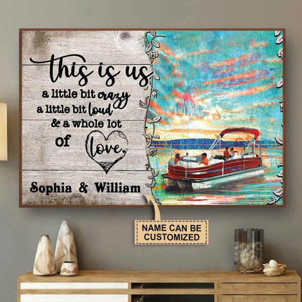 here Gifts Personalized Pontoon This Is Us Canvas Home Decor