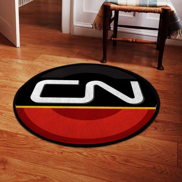 Cn Canadian National Railway Round Mat Round Floor Mat Room Rugs Carpet Outdoor Rug Washable Rugs