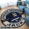 Personalized Police Officer Living Room Round Mat Circle Rug