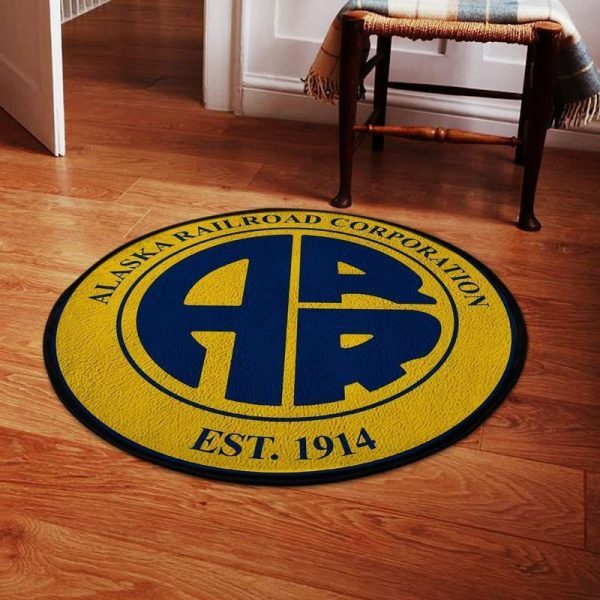 Alaska Round Mat Alaska Railroad Round Floor Mat Room Rugs Carpet Outdoor Rug Washable Rugs