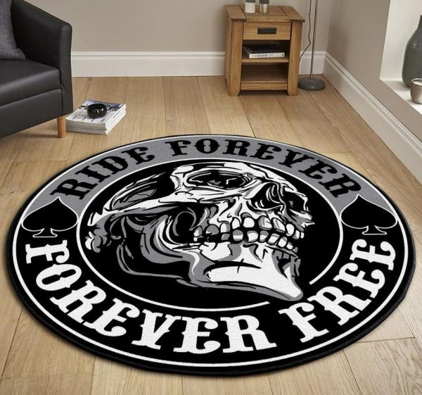 Ride Forever Forever Free Round Mat Round Floor Mat Room Rugs Carpet Outdoor Rug Washable Rugs - Image 3