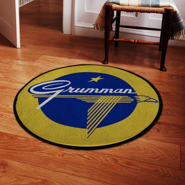 Grumman Logo Living Room Round Mat Circle Rug - Image 2