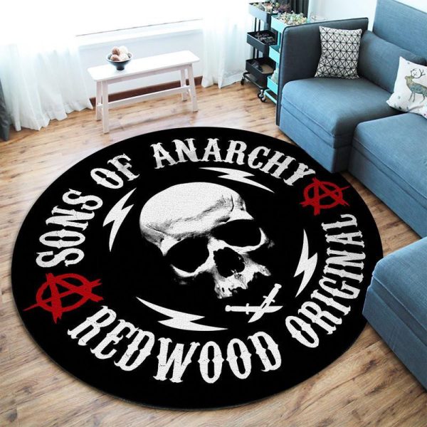 Sons Of Anarchy Chopper Motorcycle Round Mat Round Floor Mat Room Rugs Carpet Outdoor Rug Washable Rugs - Image 2