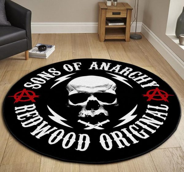 Sons Of Anarchy Chopper Motorcycle Round Mat Round Floor Mat Room Rugs Carpet Outdoor Rug Washable Rugs - Image 3