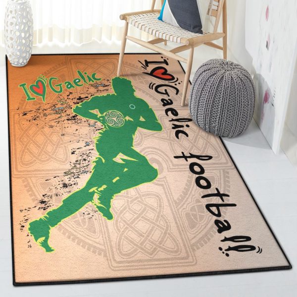 Football Non Shedding Football Irish St Patrick Day Rug Rectangle Rugs Washable Area Rug Non-Slip Carpet For Living Room Bedroom