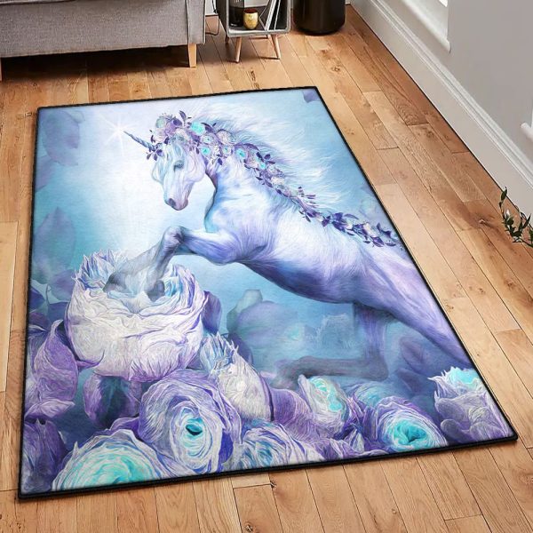 Unicorn Washable Rugs Unicorn Rug Rectangle Rugs Washable Area Rug Non-Slip Carpet For Living Room Bedroom - Image 2