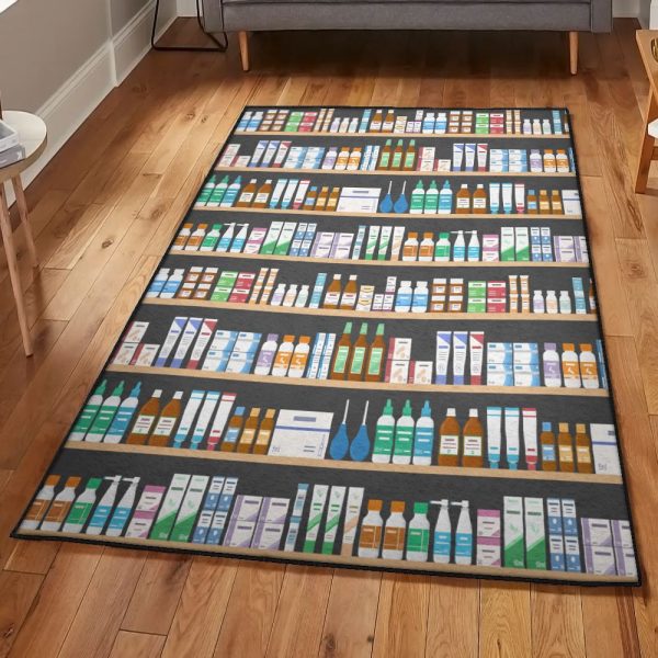 Carpets Pharmacy Rug Rectangle Rugs Washable Area Rug Non-Slip Carpet For Living Room Bedroom