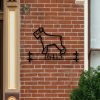 Personalized Metal Family Dog Sign, Metal House Number Dog Sign, Front - Image 2