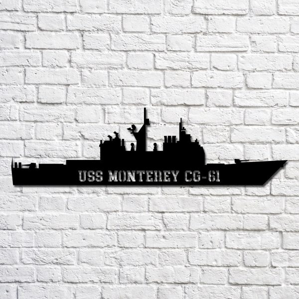 Uss Monterey Cg61 Navy Ship Metal Art, Gift For Navy Veteran, Navy Shi