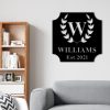Personalized Metal Sign, Last Name Sign With Initial, Established Fami - Image 2