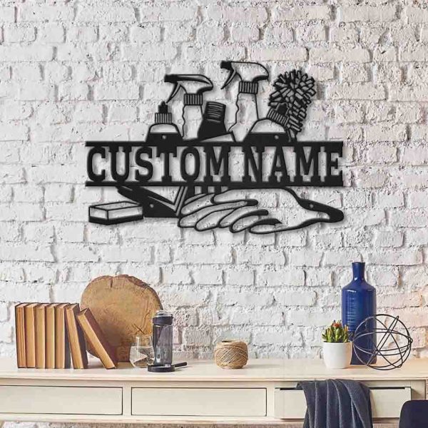 Personalized Cleaning Service Metal Sign Art, Custom Cleaning Service - Image 2