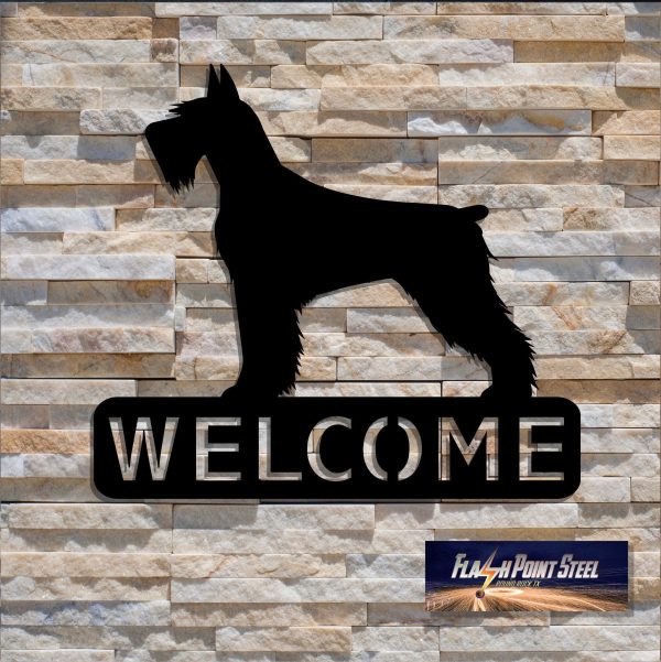 Schnauzer Sign, Dog House, Family Dog, Entrance Sign, Wall Decor, Plas - Image 2