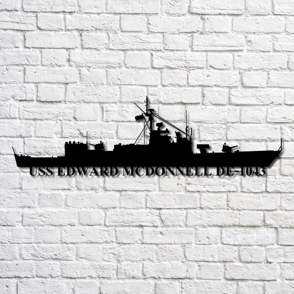 here PrintPrint Uss Edward Mcdonnell De1043 Navy Ship Metal Art, Cu