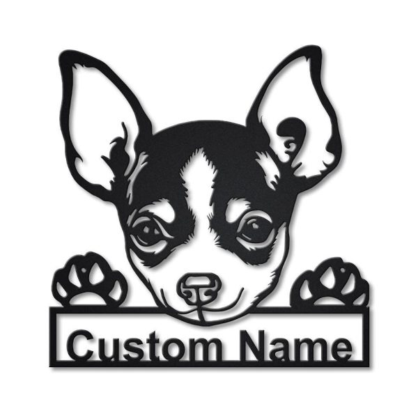 Personalized Chihuahua Dog Metal Sign Art, Custom Chihuahua Dog Metal