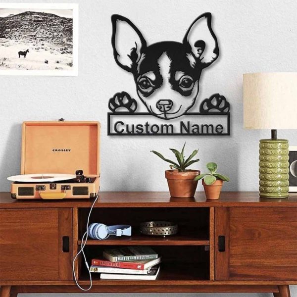 Personalized Chihuahua Dog Metal Sign Art, Custom Chihuahua Dog Metal - Image 2