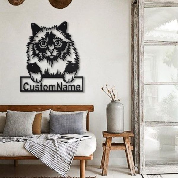 Personalized Holy Burma Cat Metal Sign Art, Custom Holy Burma Cat Meta - Image 2