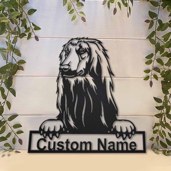 Personalized Afghan Hound Dog Metal Sign Art, Custom Afghan Hound Dog - Image 2