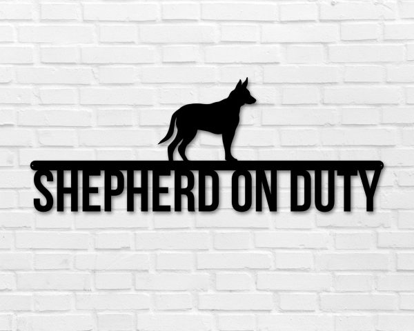 German Shepheard On Duty German Shepheard Metal Sign Dog Sign Dog Love