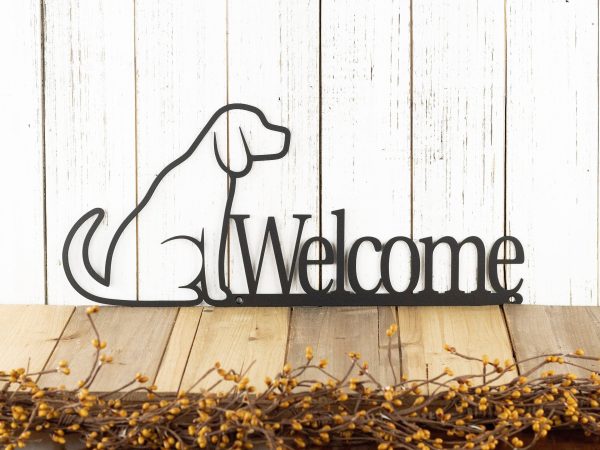 Dog Welcome Sign Labrador Outdoor Dog Lover Gift Dog Plaque Decoration