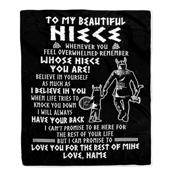 Personalized To My Niece Viking Blanket From Uncle Whenever You Feel O - Image 2