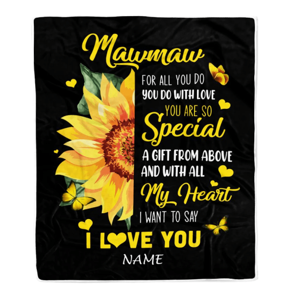 Personalized To My Mawmaw Blanket From Grandkids Granddaughter I Want - Image 2