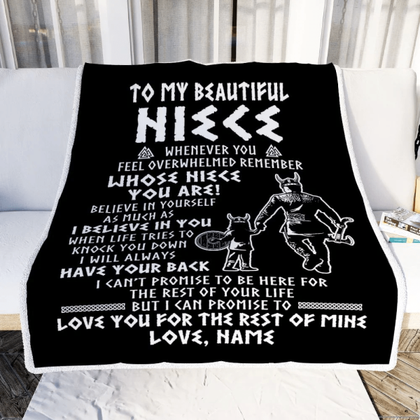 Personalized To My Niece Viking Blanket From Uncle Whenever You Feel O - Image 3