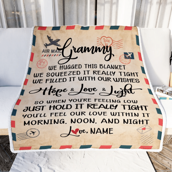 Personalized Grammy Blanket From Grandkids We Hugged This Blanket Mail - Image 4