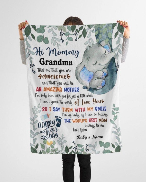 Personalized Blanket - To My Mommy Fleece Blanket First Time Mom Gift