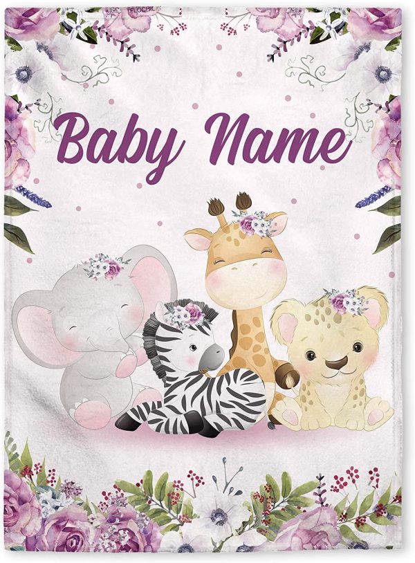 Personalized Baby Blankets, Custom Baby Blanket - Baby Blanket with Na