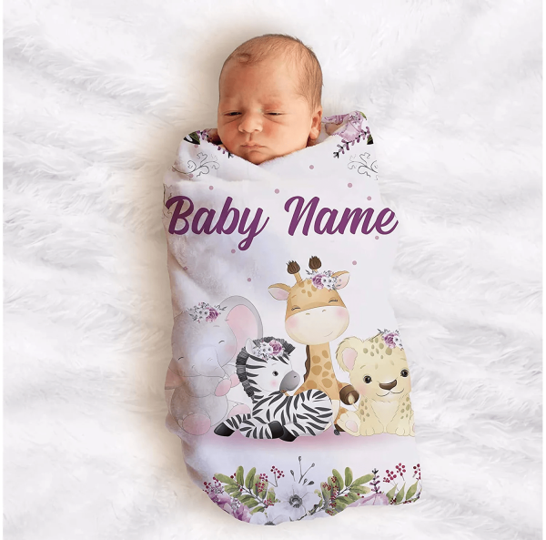 Personalized Baby Blankets, Custom Baby Blanket - Baby Blanket with Na - Image 2