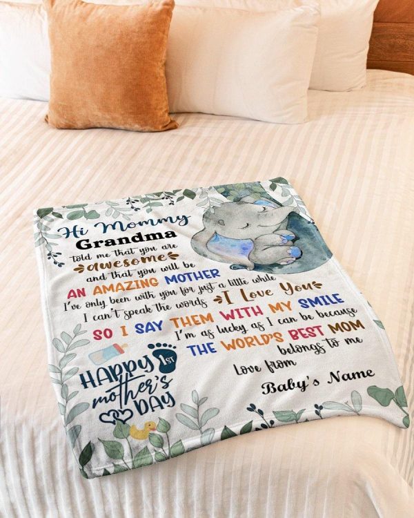 Personalized Blanket - To My Mommy Fleece Blanket First Time Mom Gift - Image 3