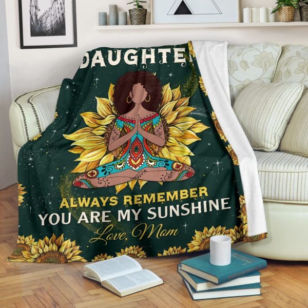 Hippie You Are My Sunshine Fleece Blanket Gift For Daughter Fleece Bla