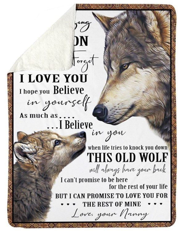 Nanny Gift For Grandson Never Forget How Much I Love You Wolf Edition