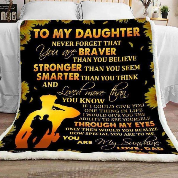 Dad Gift For Daughter Blanket You Are Smarter Than You Think