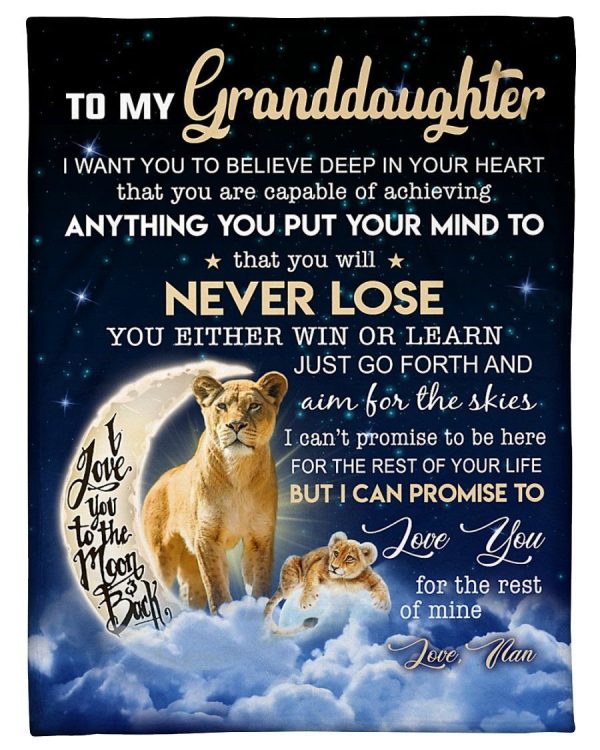 Lovely Message From Nan Gifts For Granddaughters Fleece Blanket