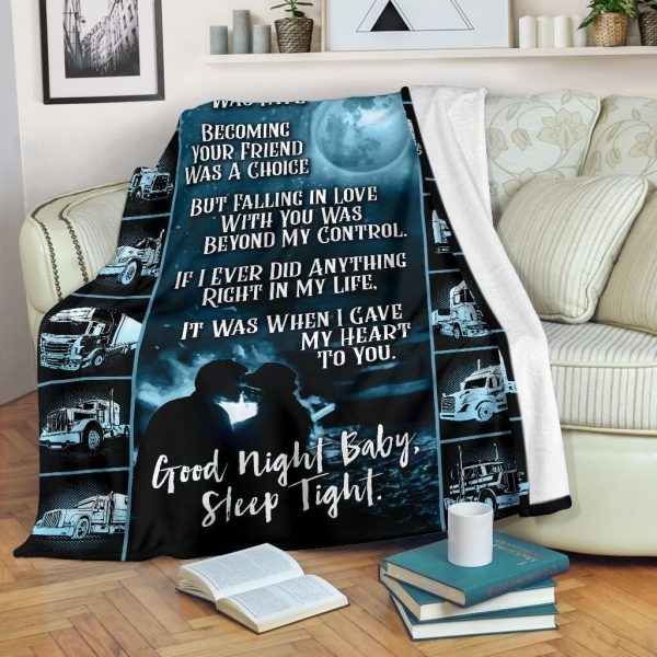 I Gave My Heart To You To Trucker Fleece Blanket Fleece Blanket