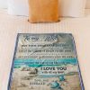 Sea Turtle To My Wife I Love You With All My Heart Fleece Blanket - Image 3