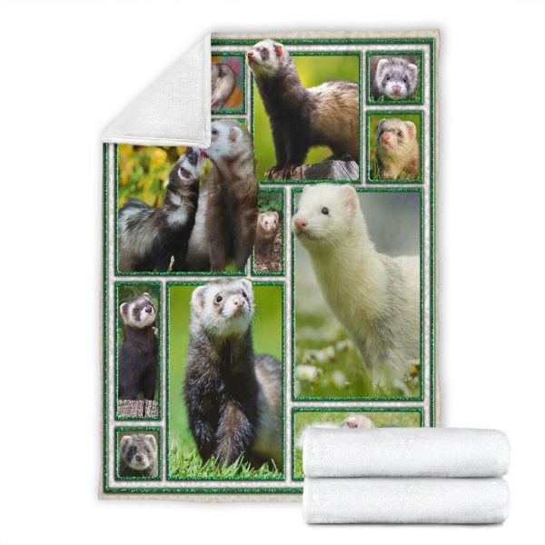 3d Funny Cute Ferrets Ferret Lover Gift Fleece Blanket - Image 7